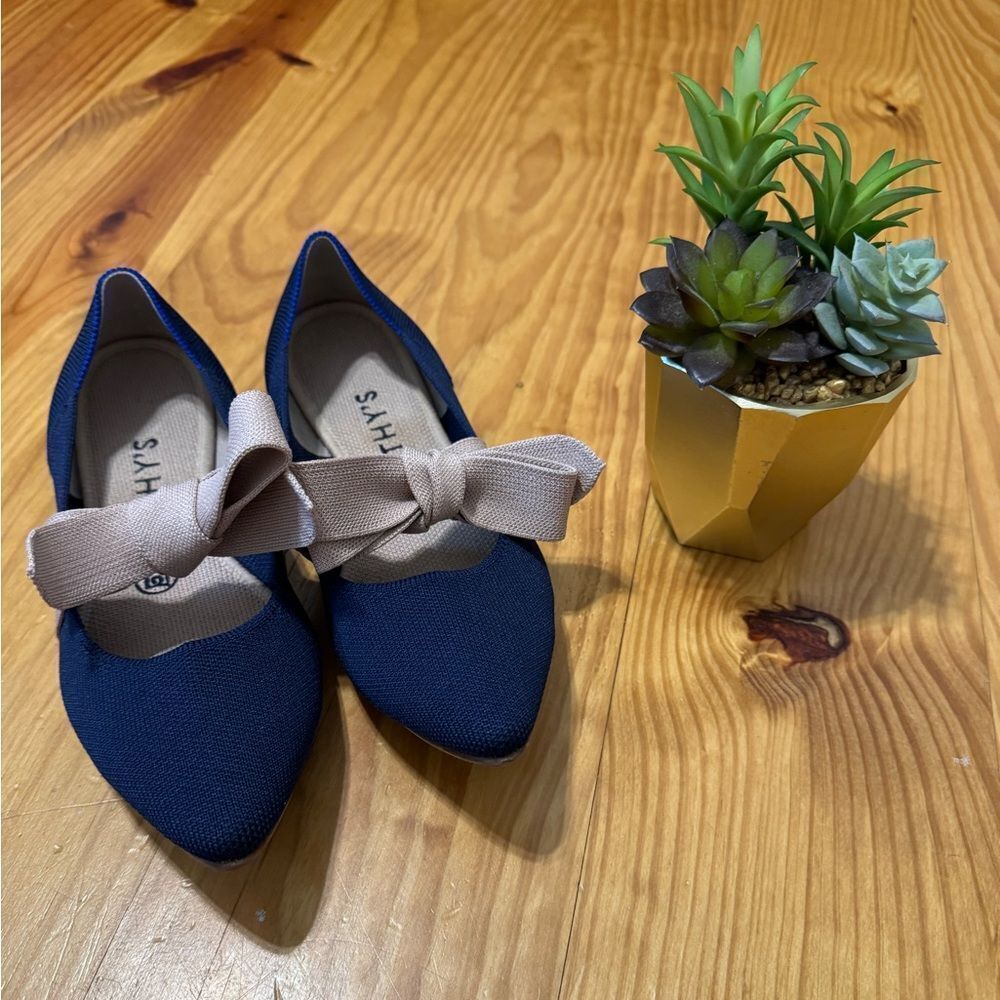 Rothy's The Slip-On Mary Jane Flat in Sapphire Deep Blue Size W7.5